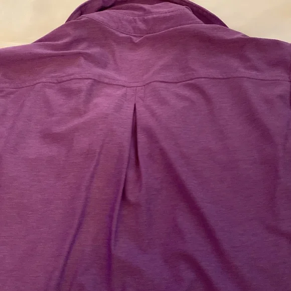 Eddie Bauer Travex button down. small vacation travel purple - Picture 5 of 8